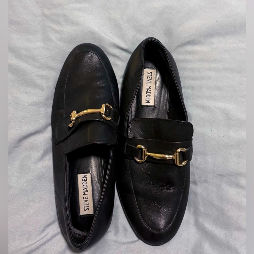 Steve Madden Black Loafers